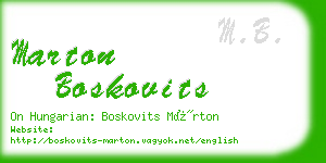 marton boskovits business card